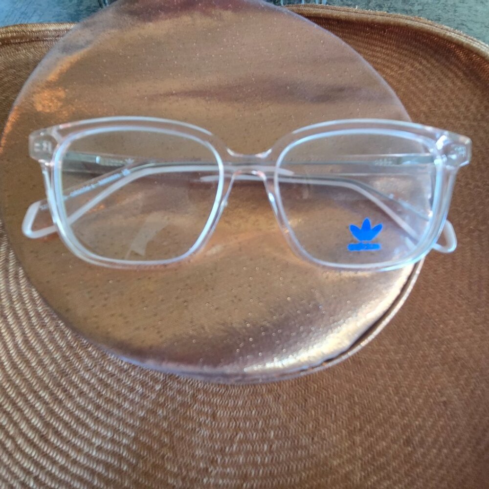 Adidas Crystal-pink acetate, square Glasses Frame - Unisex OR5056-1